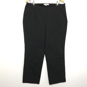 Chicos Pants Womens 14 2.5 Black High Rise Ankle Straight Side Zip Cotton Blend